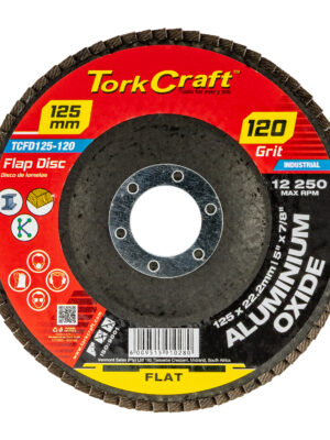 TCFD125-120.jpg FLAP SANDING DISC 125MM 120GRIT A/O