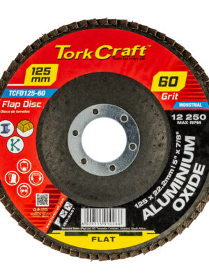 TCFD125-60.jpg FLAP SANDING DISC 125MM 60GRIT A/O