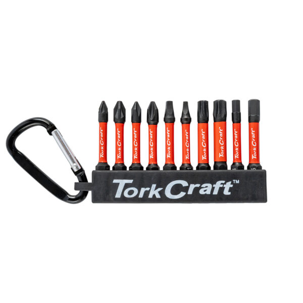 TCIBS010.jpg IMPACT POWER BIT SET 10PC 50MM PZ PH SQ TORX HEX