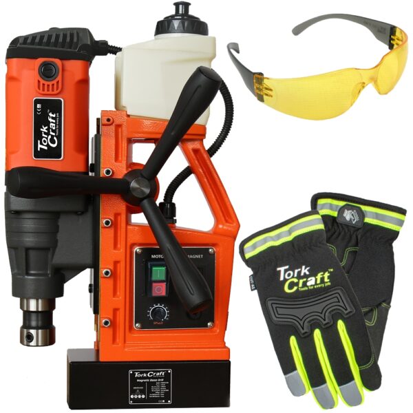 TORKIT033.jpg MAG. BASE DRILL TCMD0035HD + A5 ANTI-CUT GLOVE LAR GL102 + EYE WEAR B5