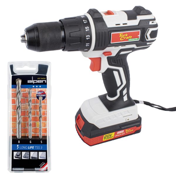 TORKIT038.jpg IMP DRIVER TC20030 WITH MASONRY DRILL SET ALP TSS3