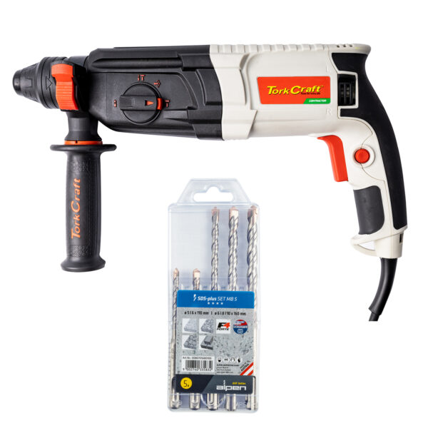 TORKIT042.jpg ROT. HAMMER TCRH0800 WITH SDS-PLUS SET ALP MB 5