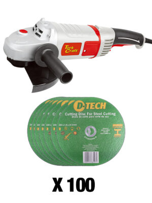 TORKIT044.jpg DTCD230S-100 X2 WITH TCAG0230 ANGLE GRINDER