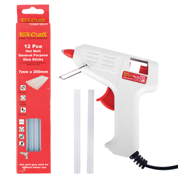 TORKIT047.jpg TCGG05001 GLUE GUN WITH TCGS07200-01 GLUE STICKS 12PCE
