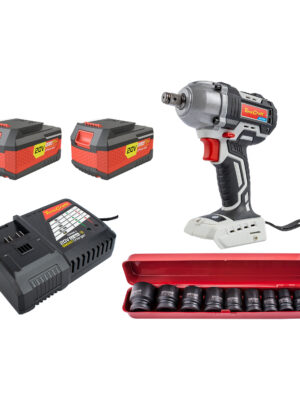 IMP. WRENCH 450NM  2 X 4.0AH BAT SMART CHARGER 10PC IMP SOCKET SET