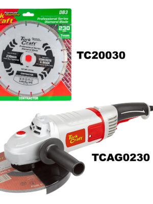 TORKIT230C.jpg ANGLE GRINDER 230MM TCAG0230 C/W DB3 SEG DIAMOND BLADE