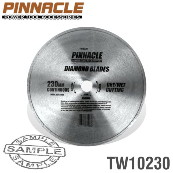 TW10230.jpg DIAMOND BLADE CONT.RIM 230X22.22MM PINNACLE