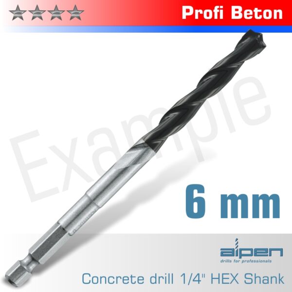 ALP18906.jpg Concrete Profi Beton Drill Bit 6mm Hex Shank