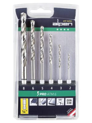 Hex Shank Hss Pro Set 6 Piece 2 3 4 5 6 8mm