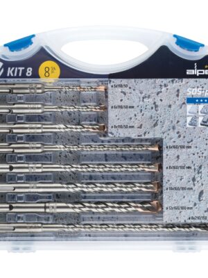 ALP20KIT8.jpg Sds Plus Drill Bit Set 8 Piece In Plastic Carry Case
