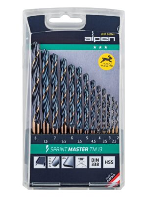 Hss Sprint Drill Bit Set 13 Piece 2-8mm X 0.5
