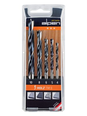 Wood Drill Bit Set 5 Piece 4-5-6-8-10