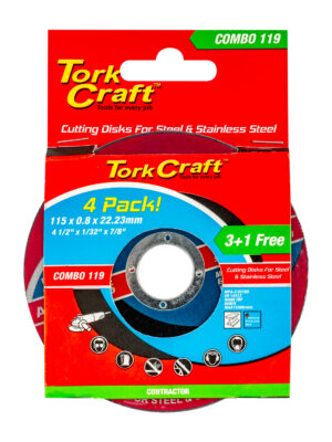 COMBO20119.jpg 3+1 Free Cutting Disc Steel And Ss 115 X 0.8 X 22.22mm