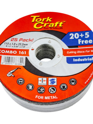 COMBO20161.jpg 20 + 5 Free Cutting Disc Industrial Metal 115 X 1.0 X 22.2 Mm