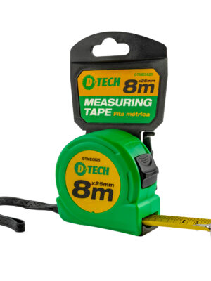 DTME0825.jpg D-Tech Measuring Tape 8m x 25mm with Belt Clip
