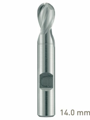 MAY10560140.jpg Maykestag HSS-Co8 Slot End Mill With Radius 14mm Short Series 2 Flute Centre Cutting