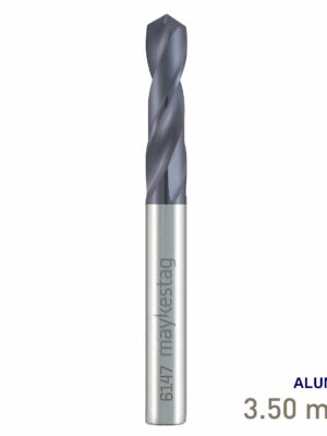 Maykestag Solid Carbide Stub Drill 3.5mm Short Series DIN 6539 ALUNIT