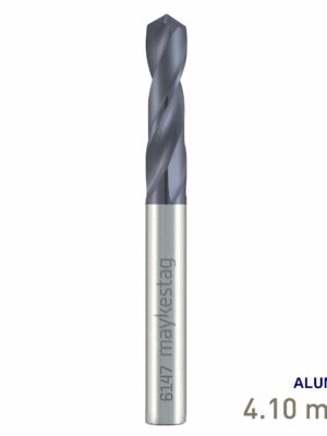 Maykestag Solid Carbide Stub Drill 4.1mm Short Series DIN 6539 ALUNIT