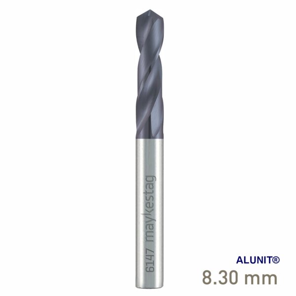 MAY61470083.jpg Maykestag Solid Carbide Stub Drill 8.3mm Short Series DIN 6539 ALUNIT