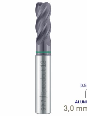 MAY644700305.jpg Maykestag Solid Carbide Corner Radius End Mill 3mm R0.5 Speedcut Universal ALUNIT-S