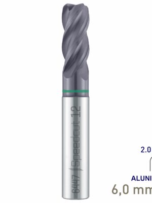 MAY644700620.jpg Maykestag Solid Carbide Corner Radius End Mill 6mm R2 Speedcut Universal ALUNIT-S