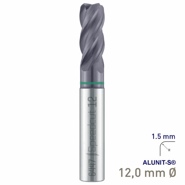 MAY644701215.jpg Maykestag Solid Carbide Corner Radius End Mill 12mm R1.5 Speedcut Universal ALUNIT-S