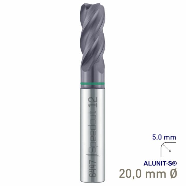 MAY644702050.jpg Maykestag Solid Carbide Corner Radius End Mill 20mm R5 Speedcut Universal ALUNIT-S