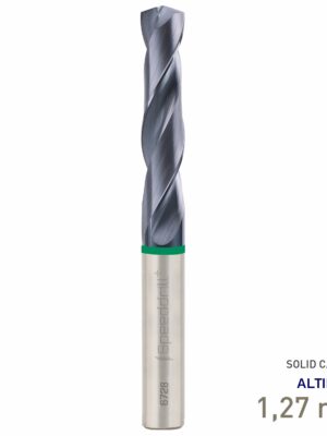 MAY672800127.jpg Maykestag Speeddrill+ Universal Solid Carbide Stub Drill ALTINDUR 1.27mm DIN 6537K 3xD