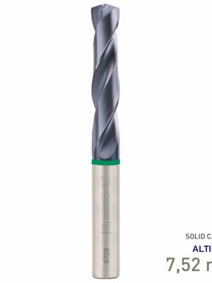 MAY672800752.jpg Maykestag Speeddrill+ Universal Solid Carbide Stub Drill ALTINDUR 7.52mm DIN 6537K 3xD