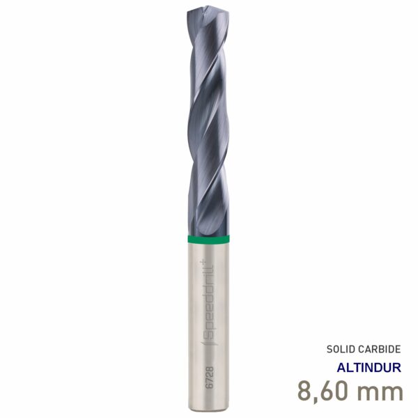 MAY67280086.jpg Maykestag Speeddrill+ Universal Solid Carbide Stub Drill ALTINDUR 8.60mm DIN 6537K 3xD