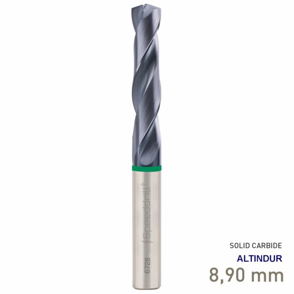 MAY67280089.jpg Maykestag Speeddrill+ Universal Solid Carbide Stub Drill ALTINDUR 8.90mm DIN 6537K 3xD