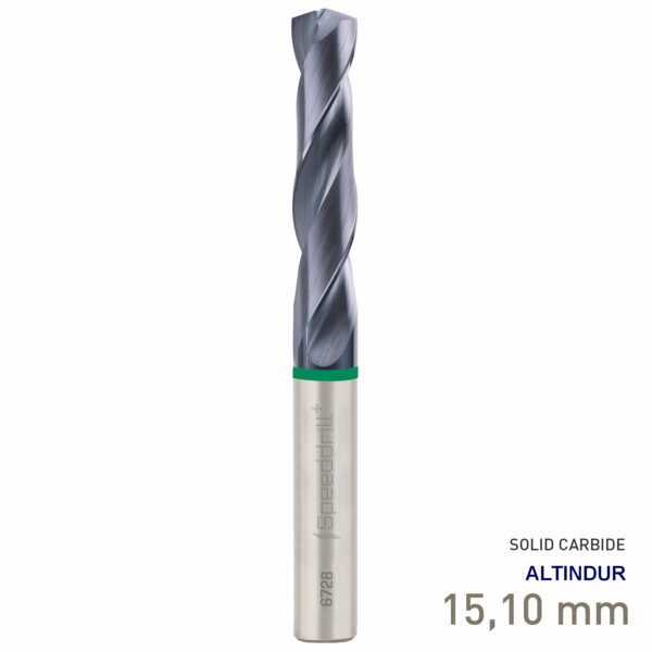 MAY67280151.jpg Maykestag Speeddrill+ Universal Solid Carbide Stub Drill ALTINDUR 15.10mm DIN 6537K 3xD