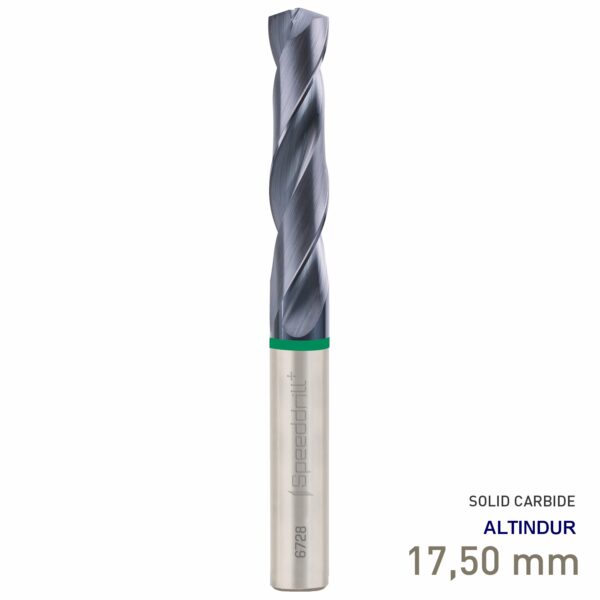 MAY67280175.jpg Maykestag Speeddrill+ Universal Solid Carbide Stub Drill ALTINDUR 17.50mm DIN 6537K 3xD