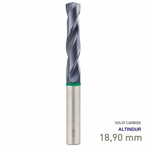 MAY67280189.jpg Maykestag Speeddrill+ Universal Solid Carbide Stub Drill ALTINDUR 18.90mm DIN 6537K 3xD