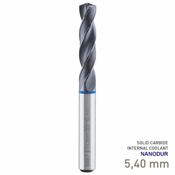 MAY68870054.jpg Maykestag Speeddrill 4.0-Inox HPC Solid Carbide Stub Drill 5.4mm 3xD