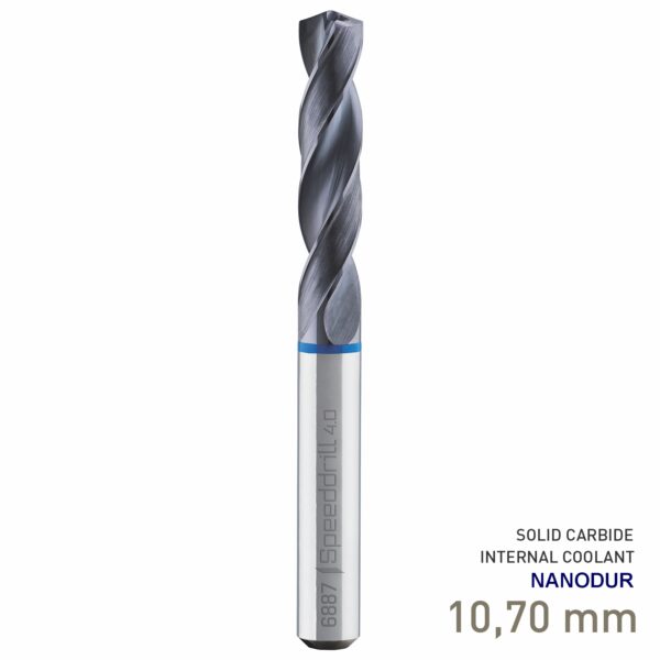 MAY68870107.jpg Maykestag Speeddrill 4.0-Inox HPC Solid Carbide Stub Drill 10.7mm 3xD