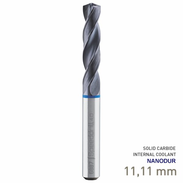 MAY688701111.jpg Maykestag Speeddrill 4.0-Inox HPC Solid Carbide Stub Drill 11.11mm 7/16' 3xD