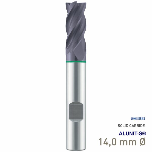 Maykestag Solid Carbide HPC End Mill 14mm Speedcut-Universal Long Series 4 Flute