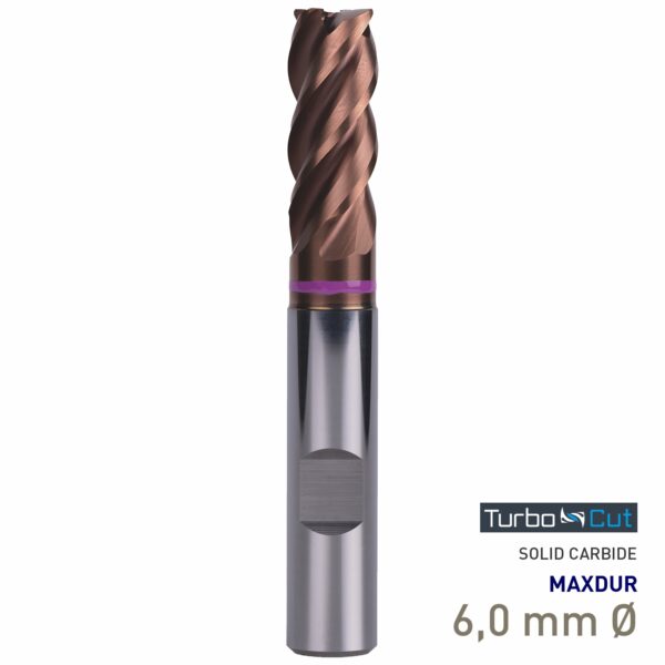 MAY81230060.jpg Maykestag Turbo-Cut Allround Solid Carbide End Mill 6mm Long Series 4 Flute