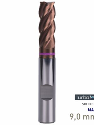 MAY81230090.jpg Maykestag Turbo-Cut Allround Solid Carbide End Mill 9mm Long Series 4 Flute