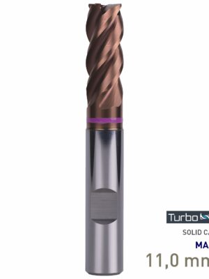 MAY81230110.jpg Maykestag Turbo-Cut Allround Solid Carbide End Mill 11mm Long Series 4 Flute