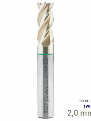 Maykestag Speedcut 4.0 Universal HPC Solid Carbide End Mill 2mm Long Series 3 Flute