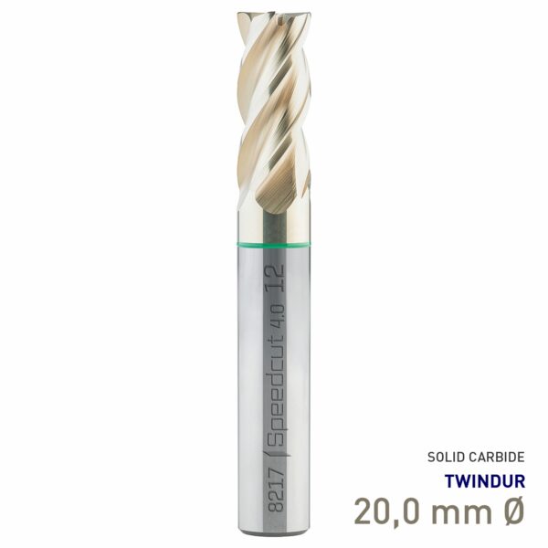 MAY82170200.jpg Maykestag Speedcut 4.0 Universal HPC Solid Carbide End Mill 20mm Long Series 4 Flute