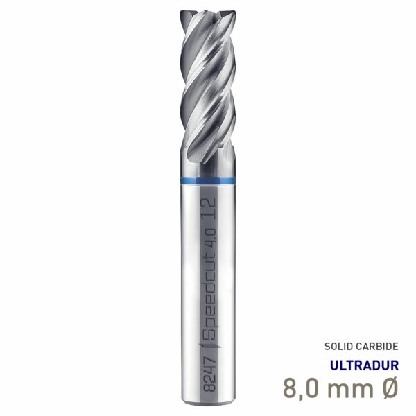 MAY82470080.jpg Maykestag Speedcut 4.0-Inox HPC Solid Carbide End Mill 8mm Long Series 4 Flute