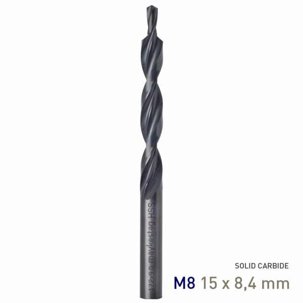 MAY841015.jpg Maykestag HSS Subland Drill M8 15 x 8.4mm DIN 8374 RN-Fine 90° Steamed