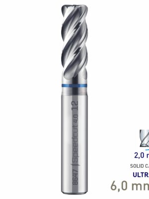 MAY864700620.jpg Maykestag Speedcut 4.0-Inox HPC Corner Radius End Mill 6mm R2.0 Long Series 4 Flute