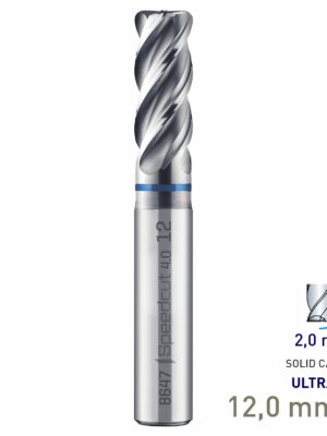 MAY864701220.jpg Maykestag Speedcut 4.0-Inox HPC Corner Radius End Mill 12mm R2.0 Long Series 4 Flute
