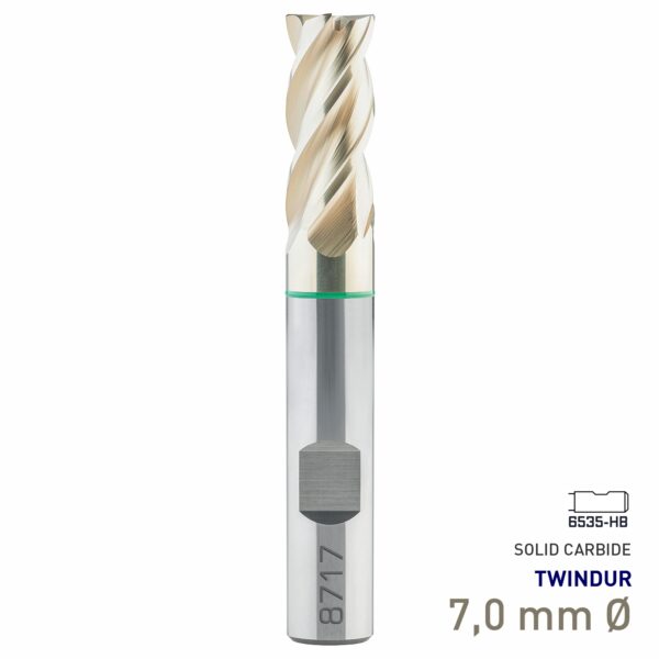 MAY87170070.jpg Maykestag Speedcut 4.0 Universal HPC Solid Carbide End Mill 7mm Long Series 4 Flute TWINDUR