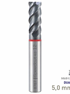 MAY87870050.jpg Maykestag Speedcut 4.0 Ultra Hard Steel 50-65 HRC DUALDUR HPC End Mill 5mm Long Series 4 Flute