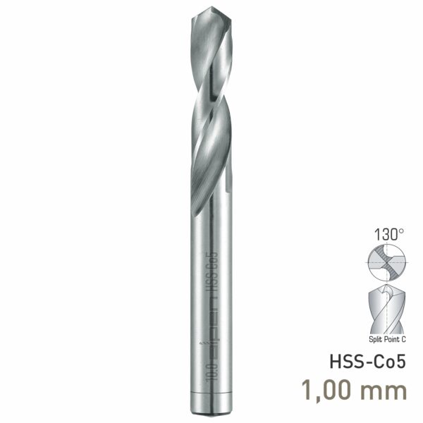 MAY9010010.jpg Maykestag HSS-Co5 Stub Drill 1mm Extra Short Series DIN 1897 PZ